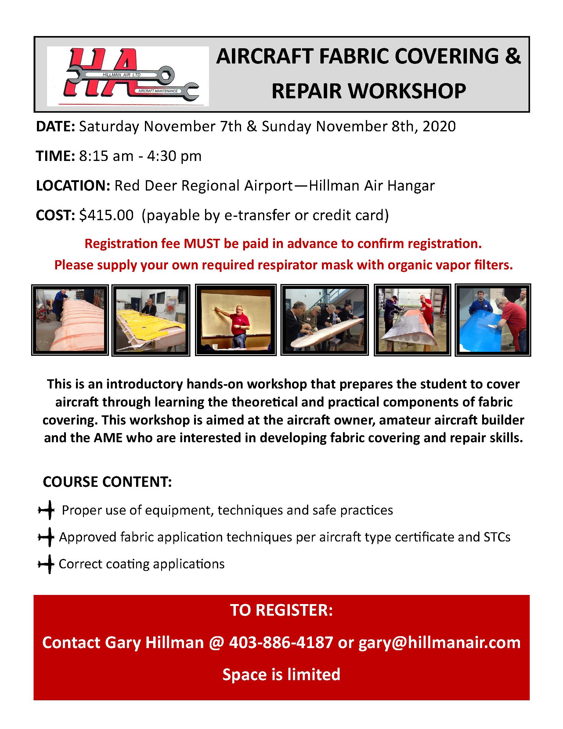 Fabric Covering Classes Hillman Air